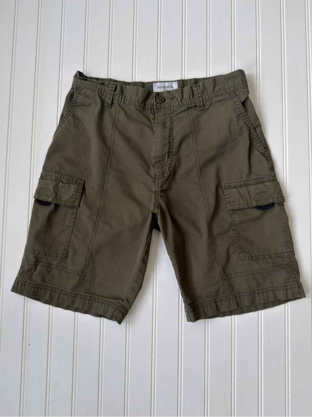 Goodfellow Men’s Olive Green Cargo Shorts Size 28 Utility Pockets